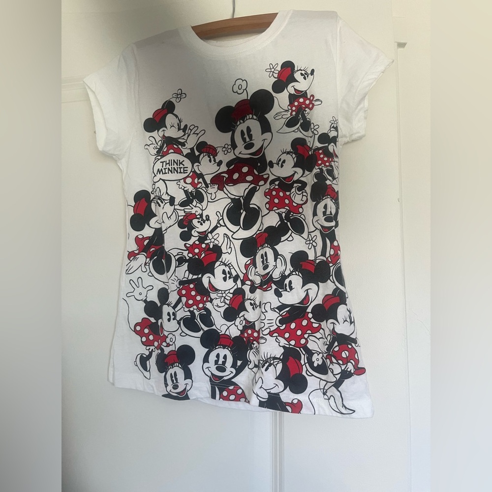 Disney Minnie Mouse Kids Tee - White and Black